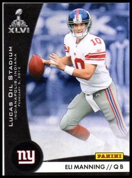 2012 Panini Super Bowl XLVI Giants 1 Eli Manning
